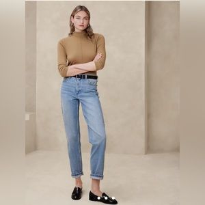 NWT Banana Republic luxe mock neck top, size XS